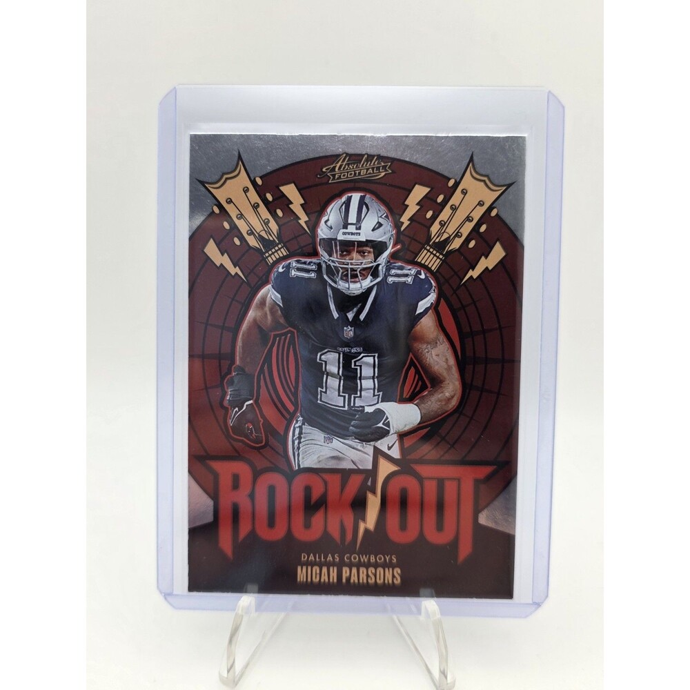 Micah Parsons 2024 Panini Absolute #RO-MPS Rock Out Dallas Cowboys Football Card
